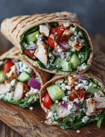 Mediterranean Chicken Wraps
