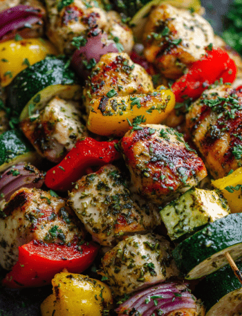 Herbed Chicken and Veggie Skewers
