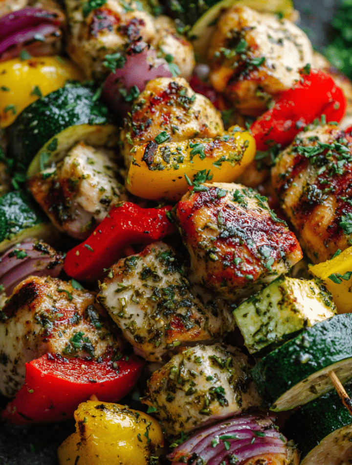 Herbed Chicken and Veggie Skewers