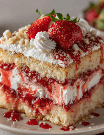 Best Strawberry Earthquake Cake