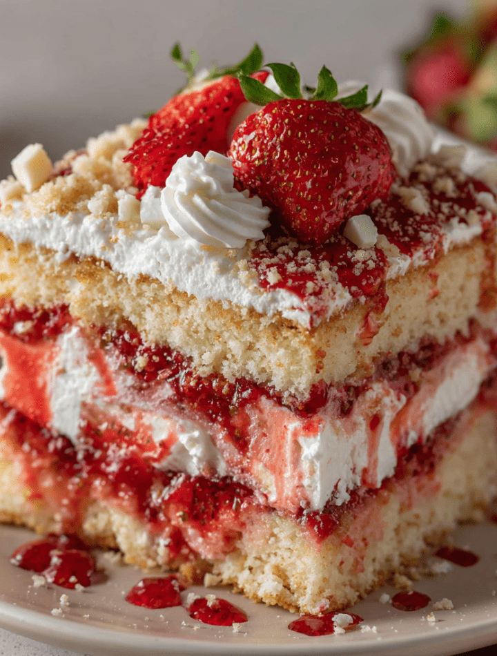 Best Strawberry Earthquake Cake