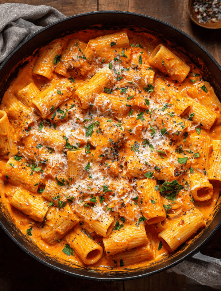 Creamy Tomato Garlic Rigatoni