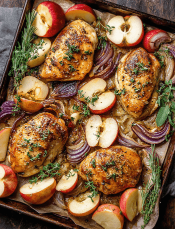 Sheet Pan Chicken with Apples