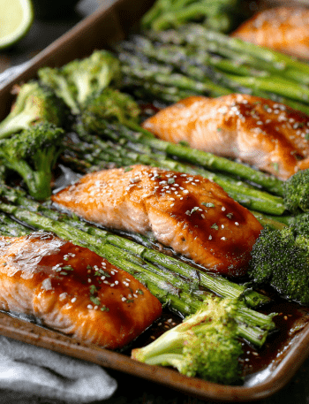 Sheet Pan Salmon with Asparagus
