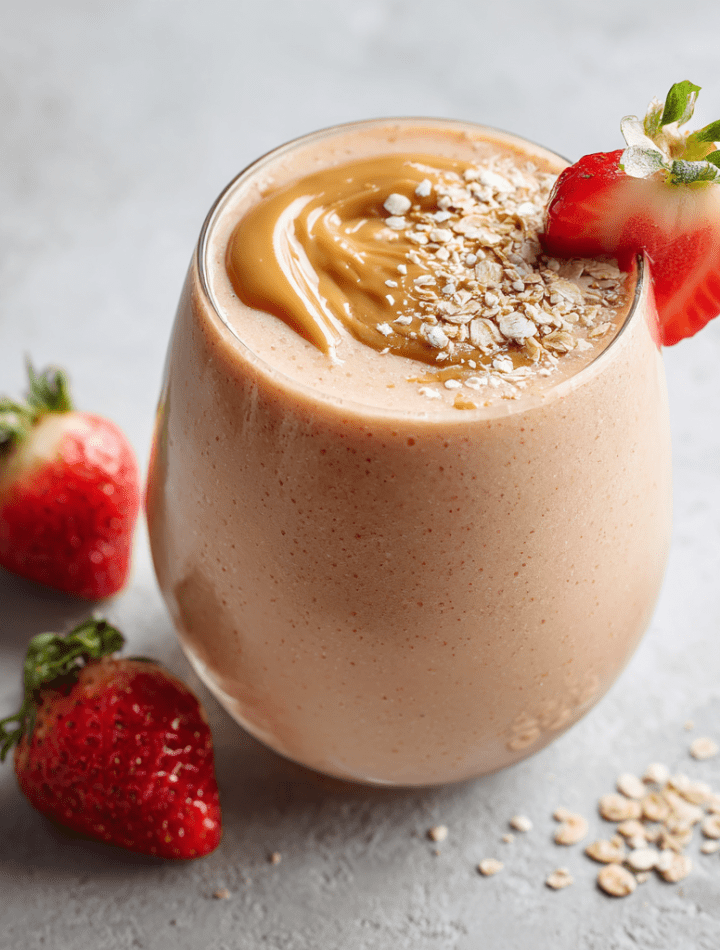 Strawberry PB Banana Smoothie