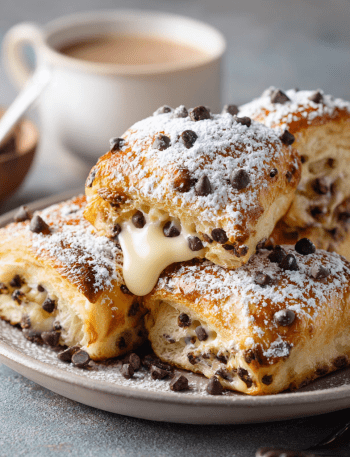 Chocolate Chip Vanilla Custard Brioches