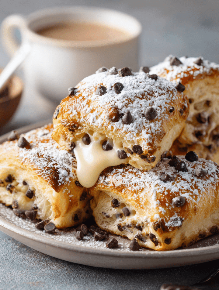 Chocolate Chip Vanilla Custard Brioches