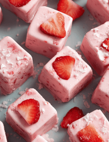 Strawberry Yogurt Ice Cubes