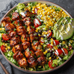 BBQ Chicken Skewer Salad