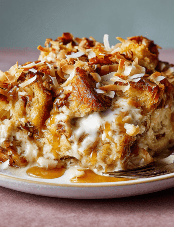Coconut Pecan Bread Pudding