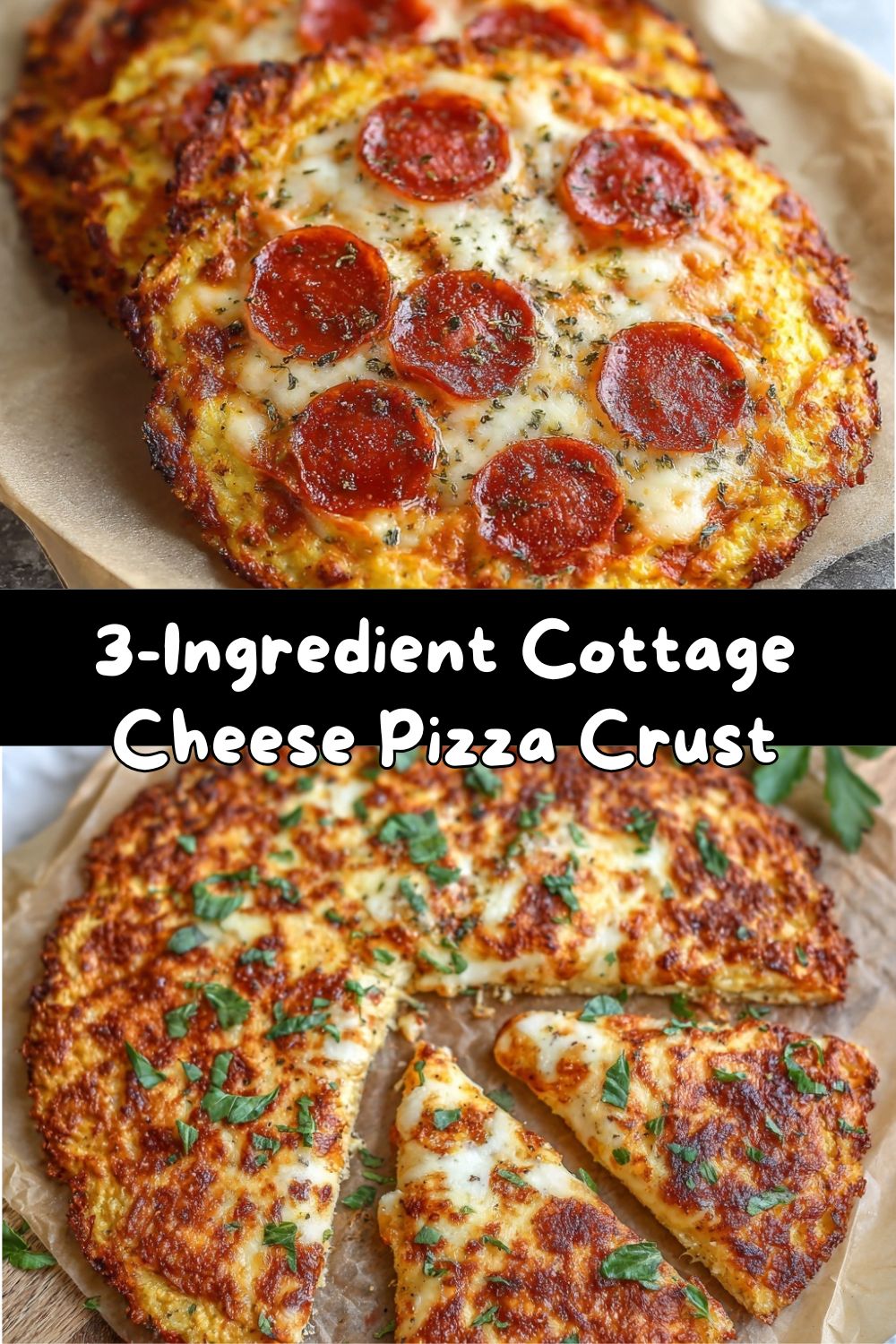 3-Ingredient Cottage Cheese Pizza Crust