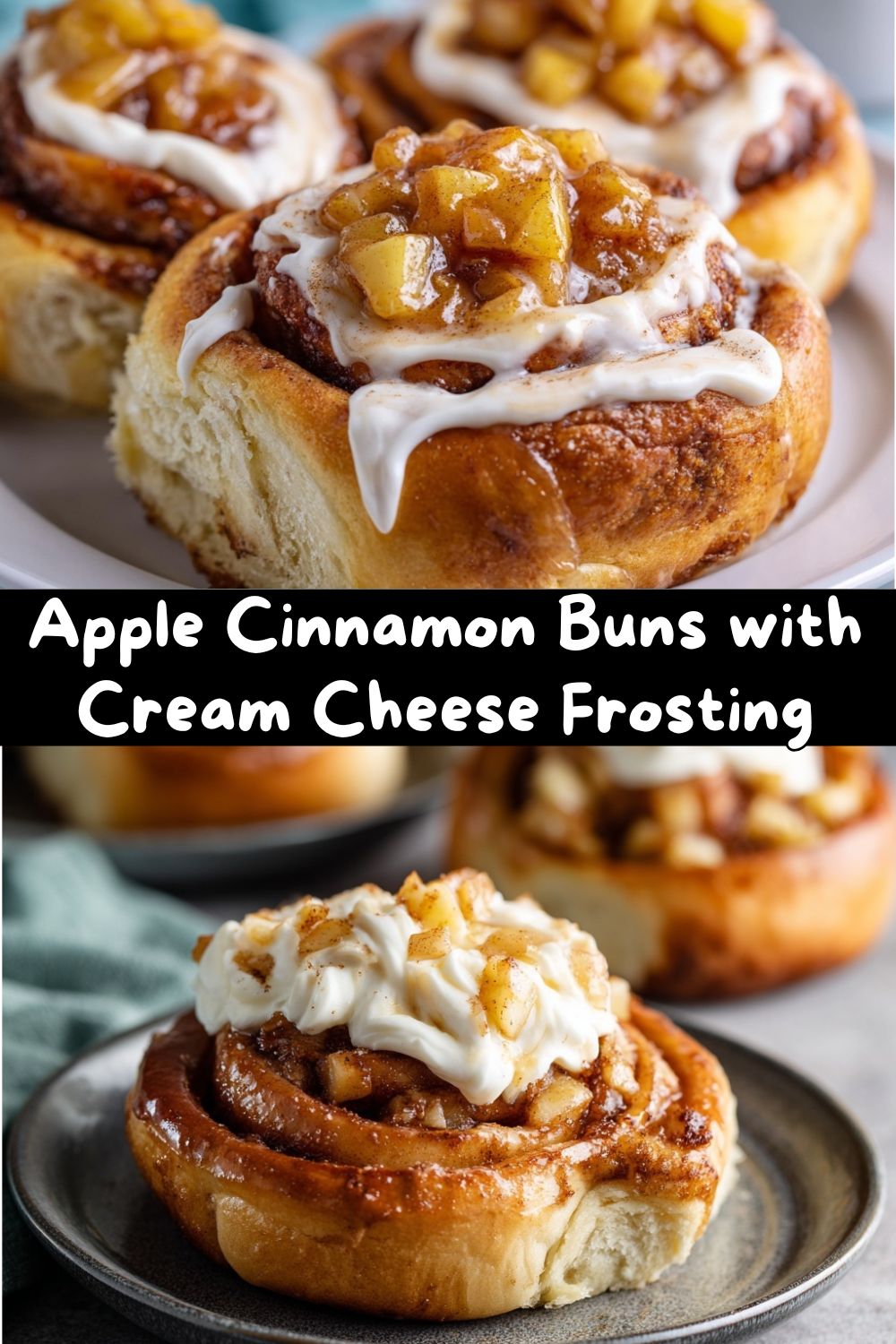 Apple Cinnamon Buns with Cream Cheese Frosting