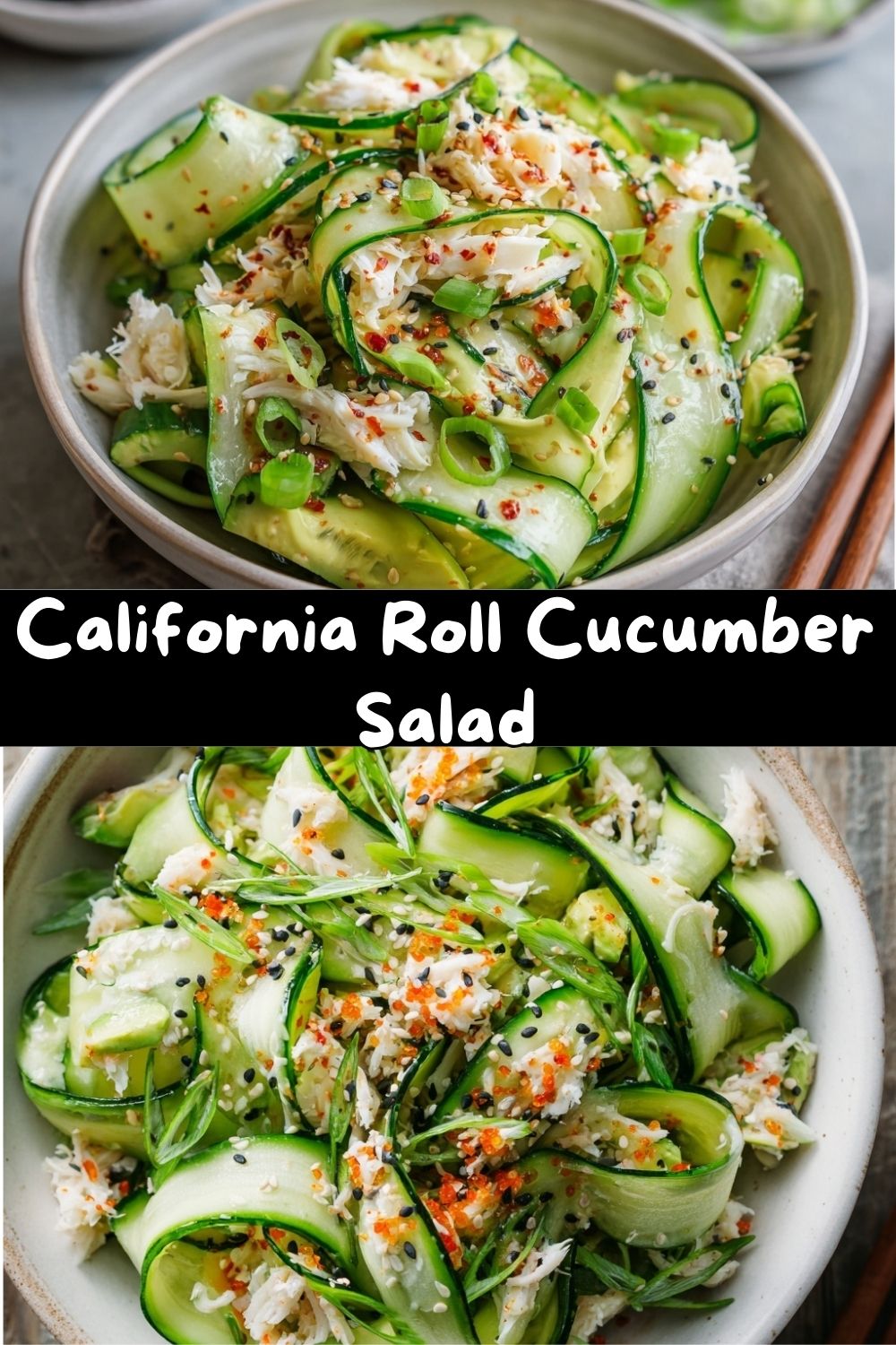 California Roll Cucumber Salad