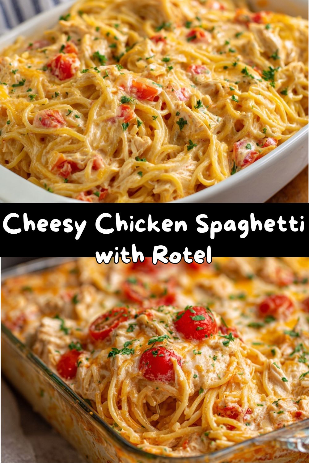 Cheesy Chicken Spaghetti with Rotel