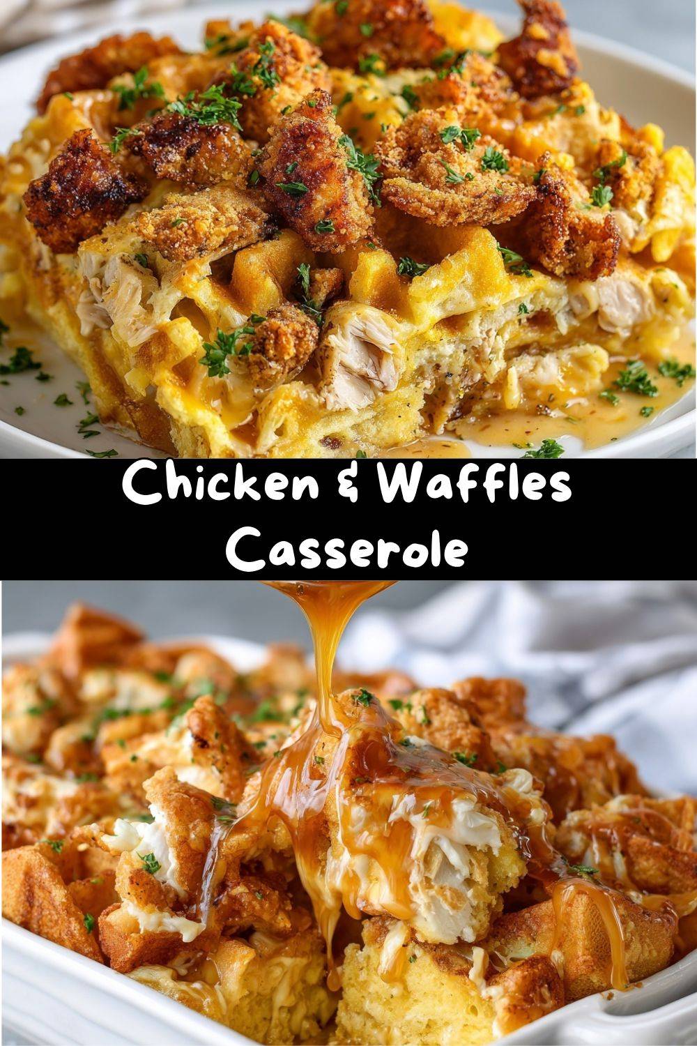 Chicken & Waffles Casserole