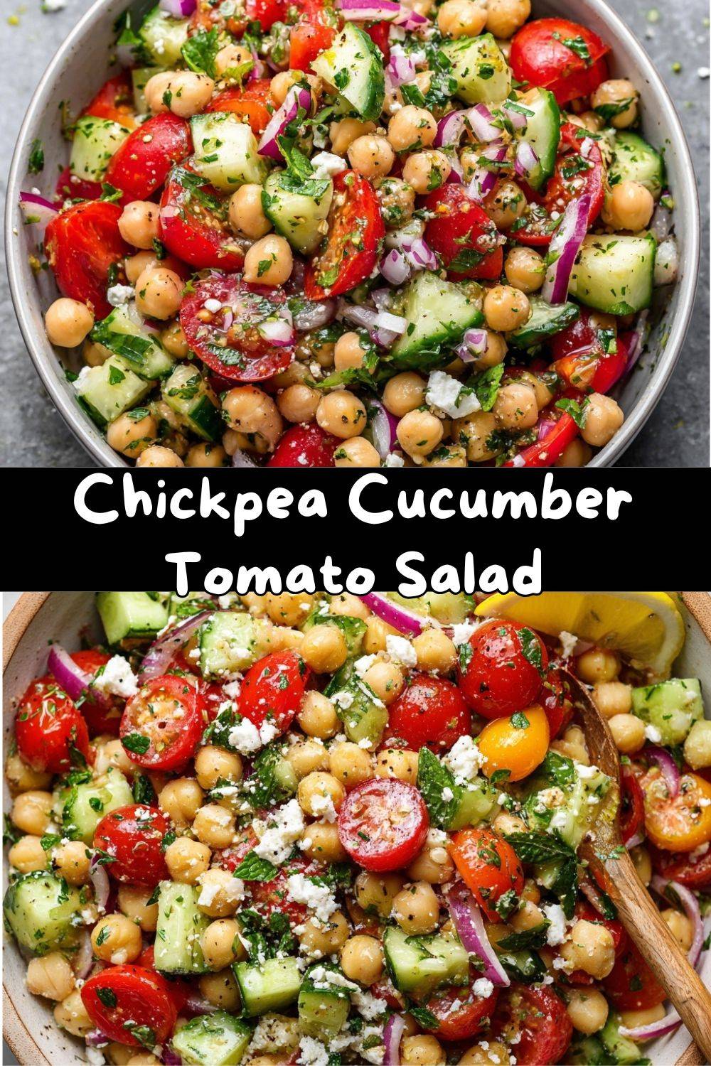 Chickpea Cucumber Tomato Salad