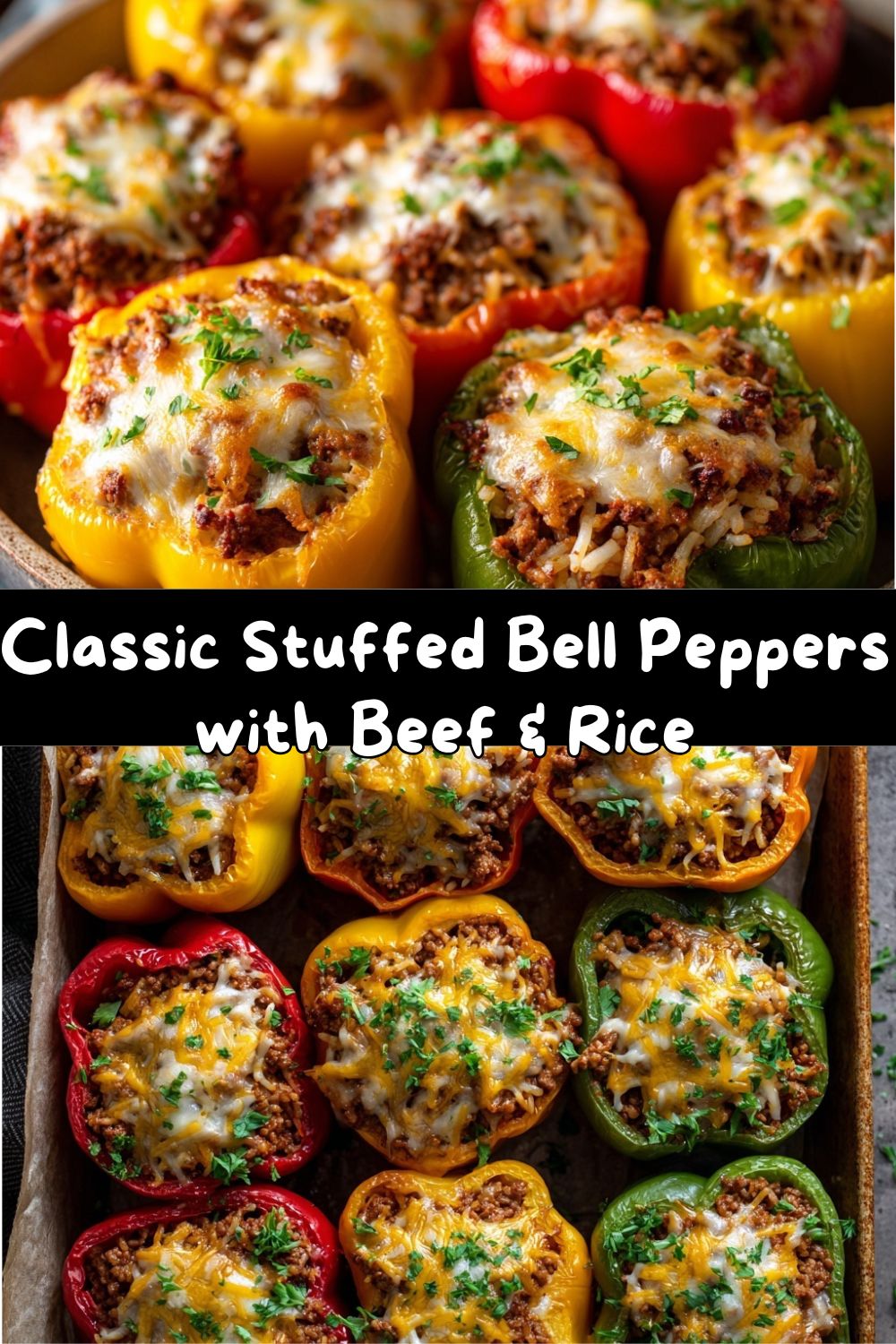Stuffed Bell Peppers with Ground Beef and Brown Rice