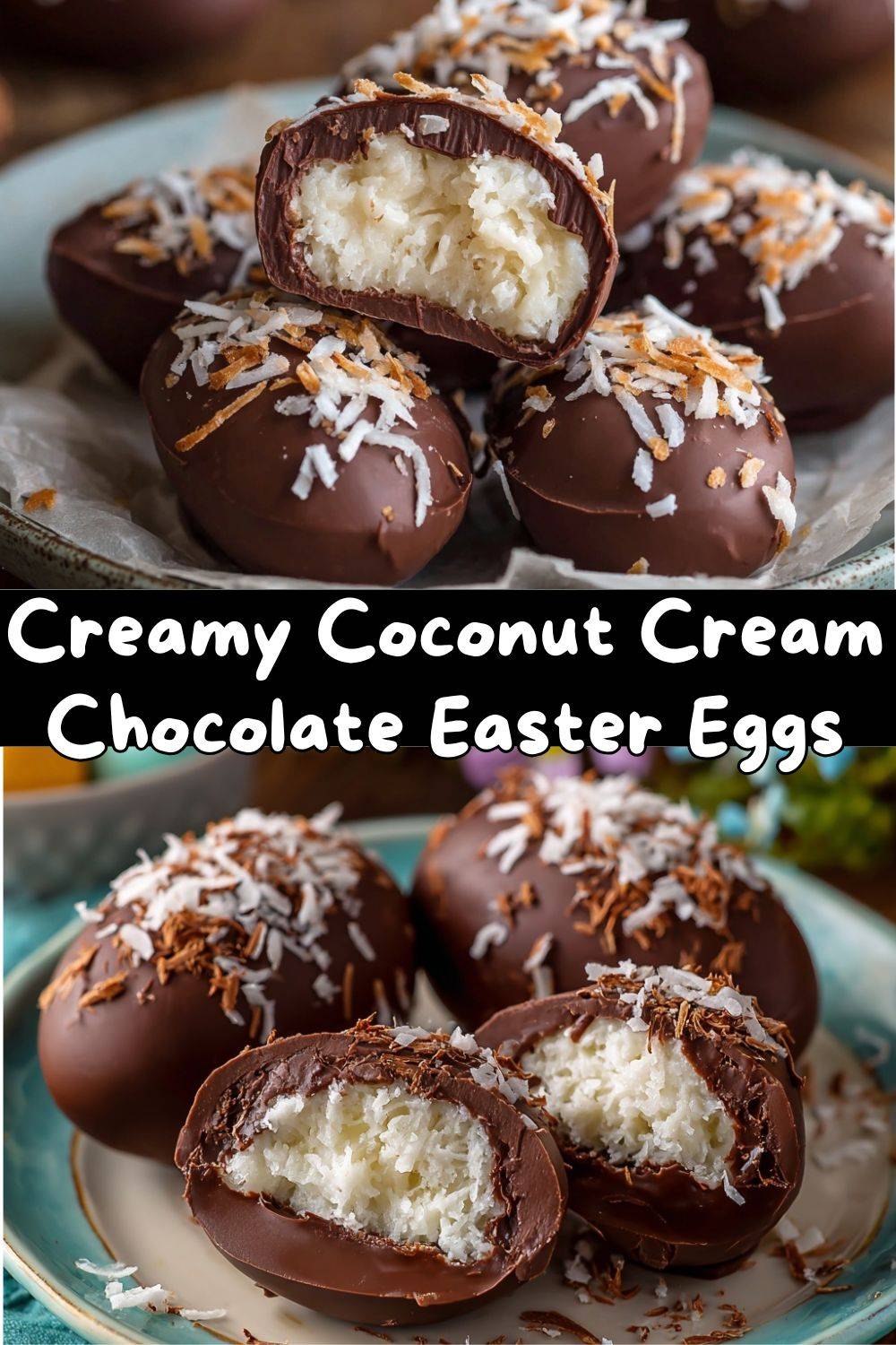 Coconut Cream Chocolate Easter Eggs
