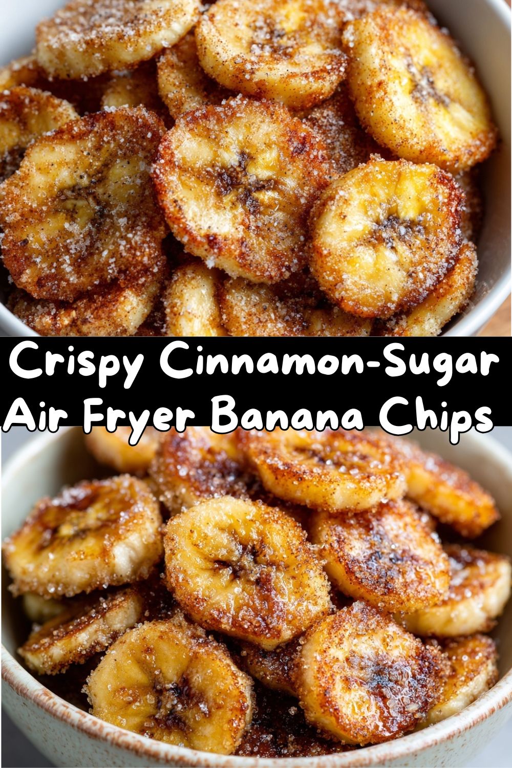 Cinnamon-Sugar Air Fryer Banana Chips