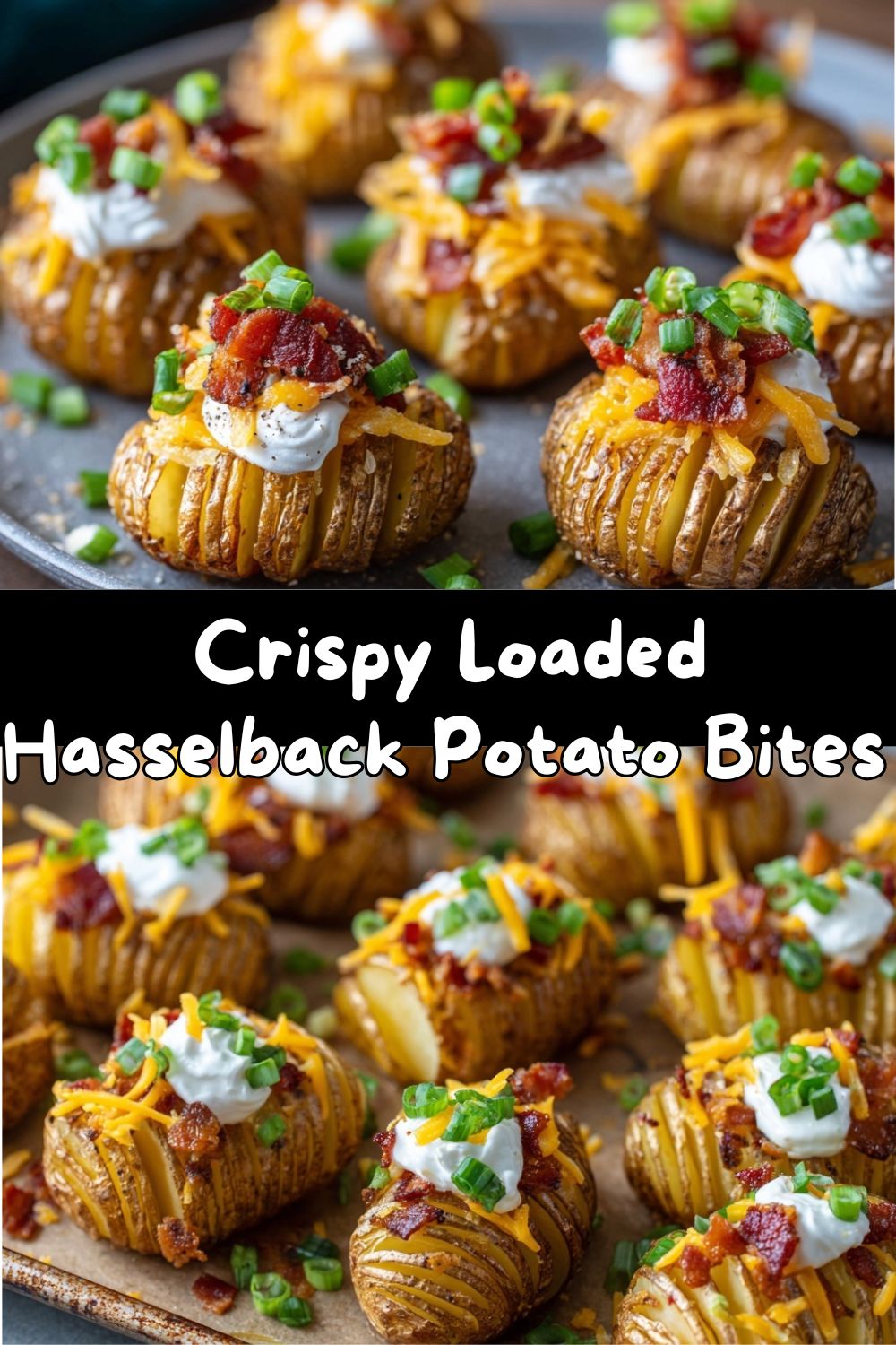 Crispy Loaded Hasselback Potato Bites