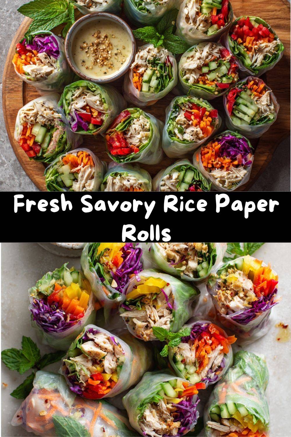 Fresh Savory Rice Paper Rolls