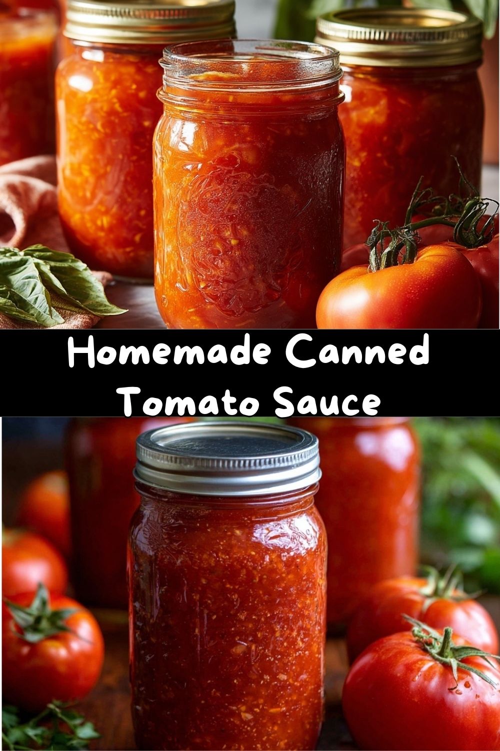 Homemade Canned Tomato Sauce