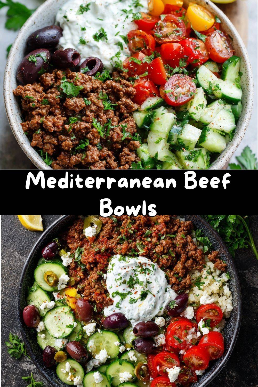 Mediterranean Beef Bowls