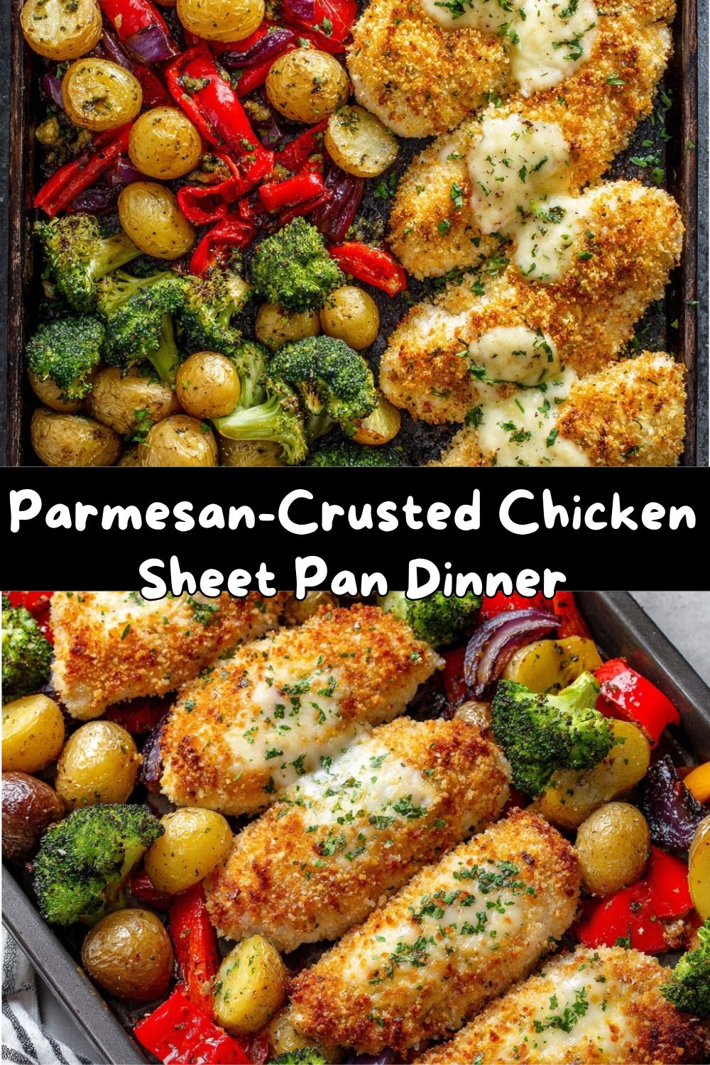 Parmesan-Crusted Chicken Sheet Pan Dinner