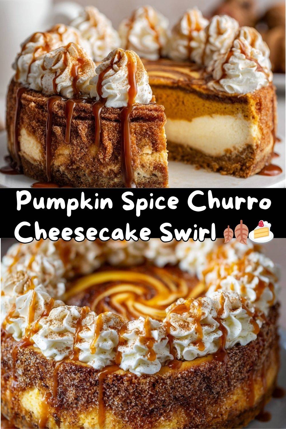 Pumpkin Spice Churro Cheesecake Swirl