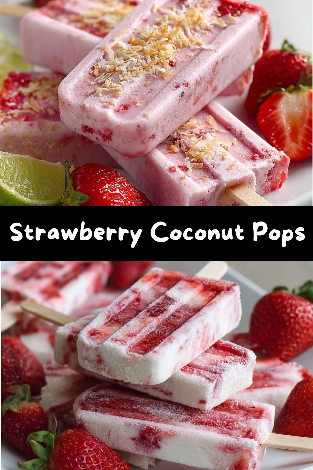 Strawberry Coconut Pops