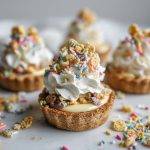 Cereal Milk Tartlets with Funfetti Blondie Crust & Vanilla Bean Cream
