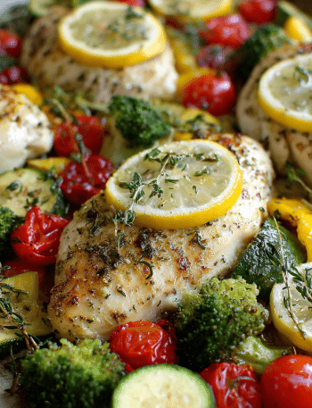 One-Pan Lemon Garlic Chicken & Veggies