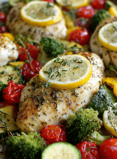 One-Pan Lemon Garlic Chicken & Veggies