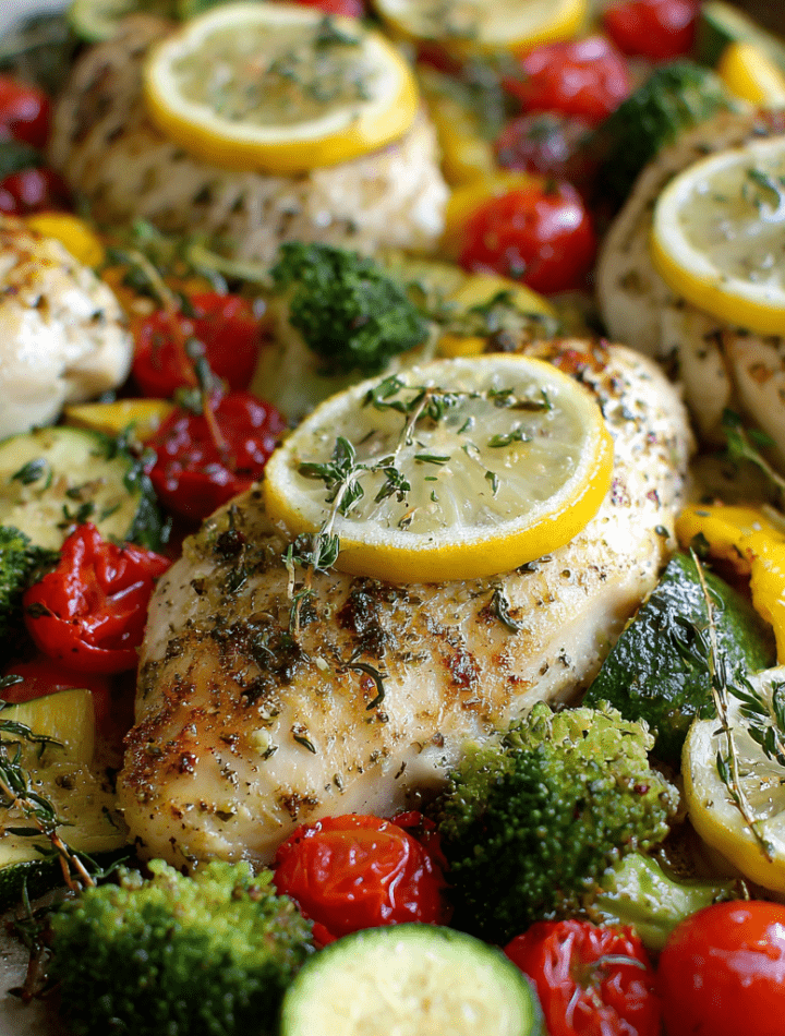 One-Pan Lemon Garlic Chicken & Veggies