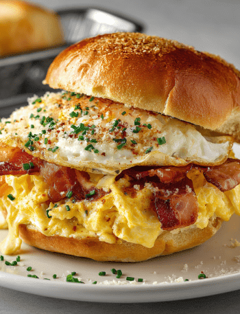 Soufflé Carbonara Breakfast Sammich