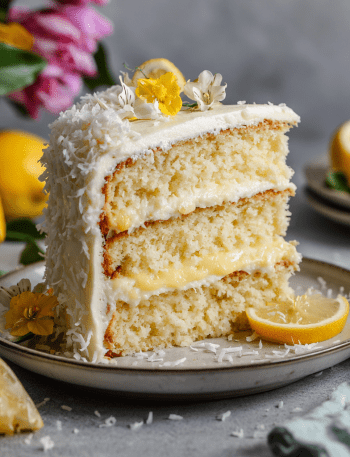 Lemon Coconut Cake with Lemon
