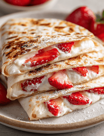 Strawberry Cream Cheese Quesadillas