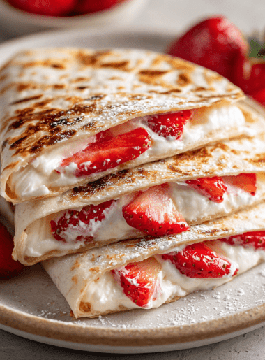 Strawberry Cream Cheese Quesadillas