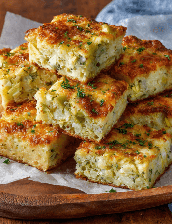 Classic Artichoke Cheddar Squares