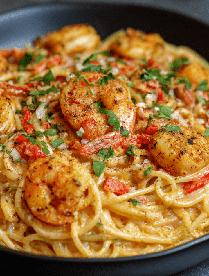 Cajun Shrimp Cream Spaghetti