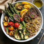 Roasted Veggie Spring Grain Bowls
