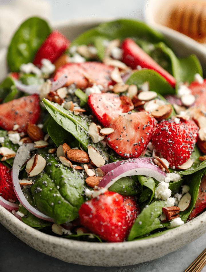 Strawberry Spinach Salad with Poppyseed Dressing