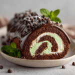 Mint Chocolate Roll Cake
