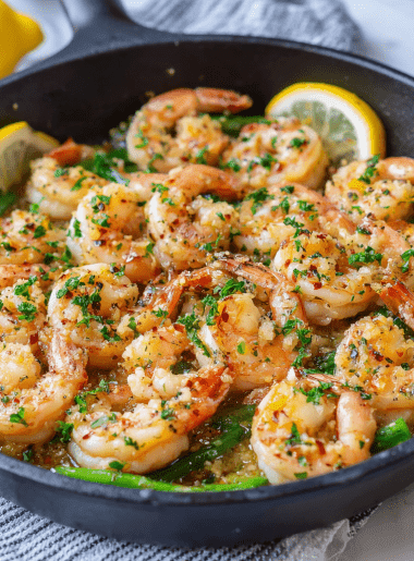 Lemon-Garlic Shrimp Skillet