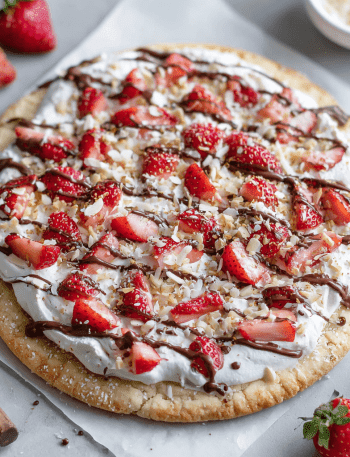 Strawberry Dessert Cookie Pizza