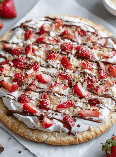 Strawberry Dessert Cookie Pizza