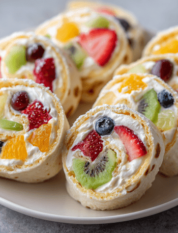 Cheesecake Fruit Salad Roll-Ups