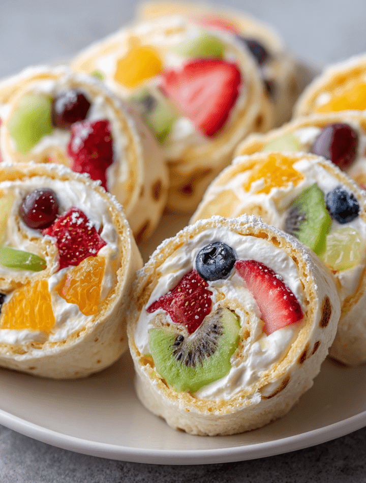 Cheesecake Fruit Salad Roll-Ups