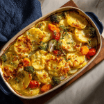 Creamy Scalloped Potatoes & Roasted Veggies