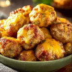 30-minute keto sausage balls made with cheese and spices